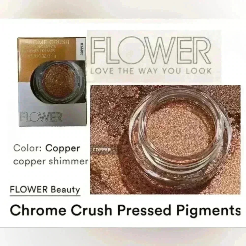 Flower By Drew Chrome Crush Pressed Pigments "Copper Shimmer"